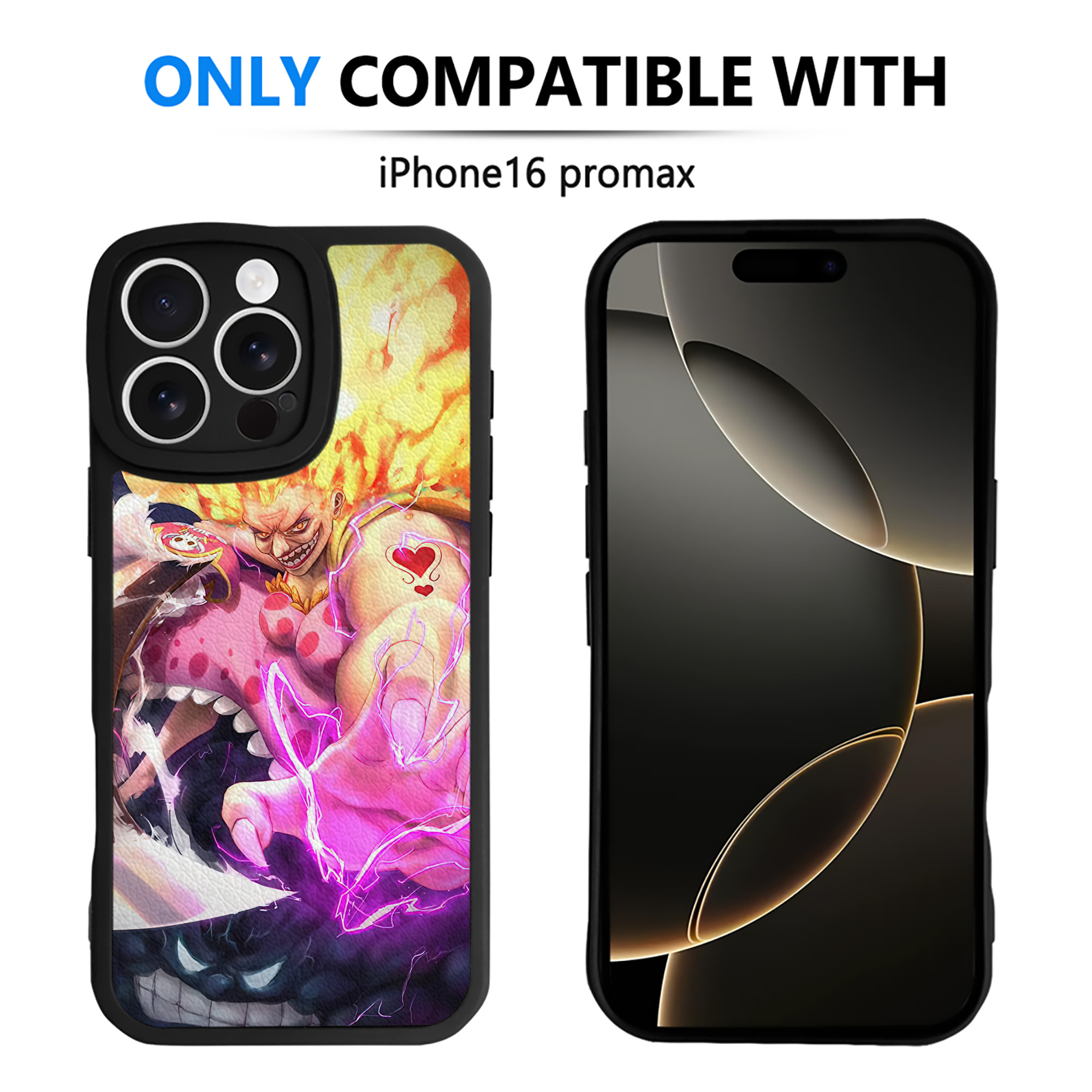 （画像用） ワンピース ONE PIECE 【iPhone 16シリーズ対応】シリコンスマホケース（レザー調） 材質：シリコン